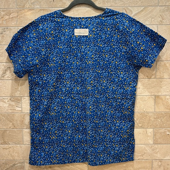 Holiday Medical Scrub Top and Matching Jacket Set Size Medium 100% Cotton - Picture 4 of 10